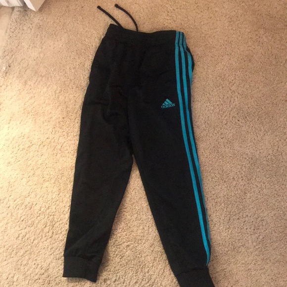 adidas Other - Adidas joggers with turquoise stripe size S 8/10